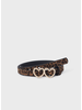 Mayoral Leopard Double Heart Belt {Mocha}