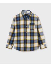 Mayoral Plaid L/S Shirt {Nvy/Sky/Wht} Tween