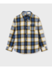 Mayoral Plaid L/S Shirt {Nvy/Sky/Wht} Tween