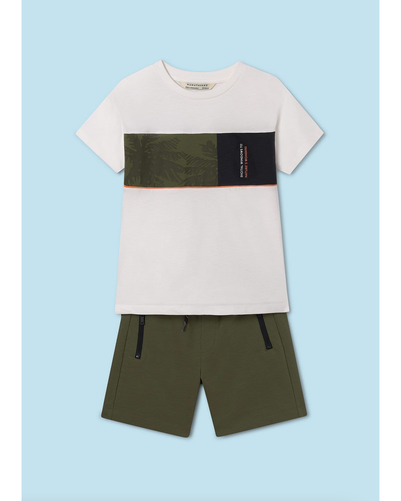 Nukutavake Jungle Knit Set {White/Olive} Size 16 Tween