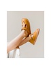 Angie Scalloped T-Strap MJ ~ Mustard