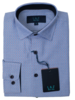 L/S Dress Shirts {Steel Blue Multi Triangle}