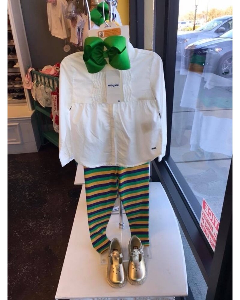 Me Me Mardi Gras Multi Stripe Leggings