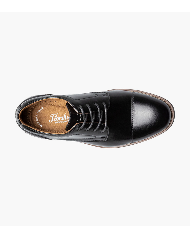 Florsheim Rucci Cap Toe Oxford Jr. {Black 001}