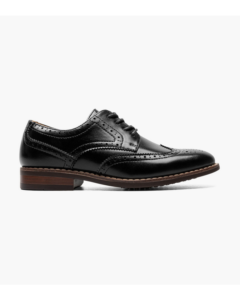Florsheim Rucci Wing Tip Oxford Jr {Black 001}