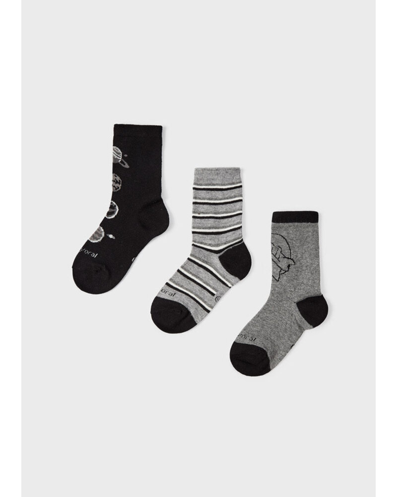 Mayoral Planet 3pk  Sock {Gray}