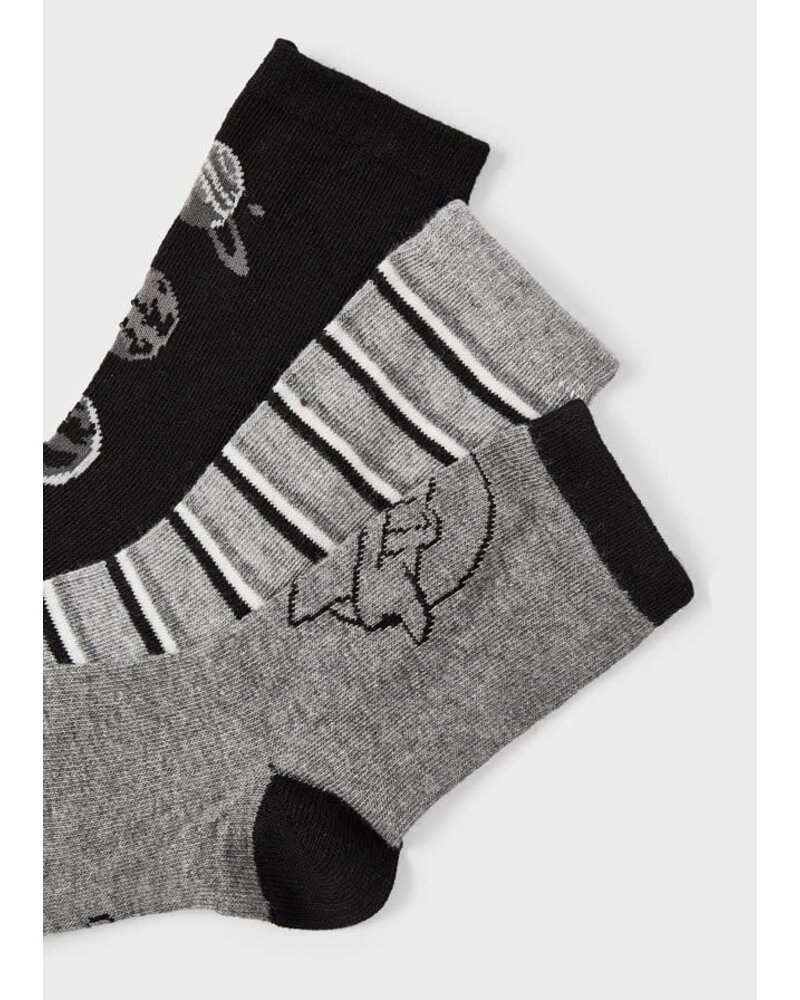 Mayoral Planet 3pk  Sock {Gray}