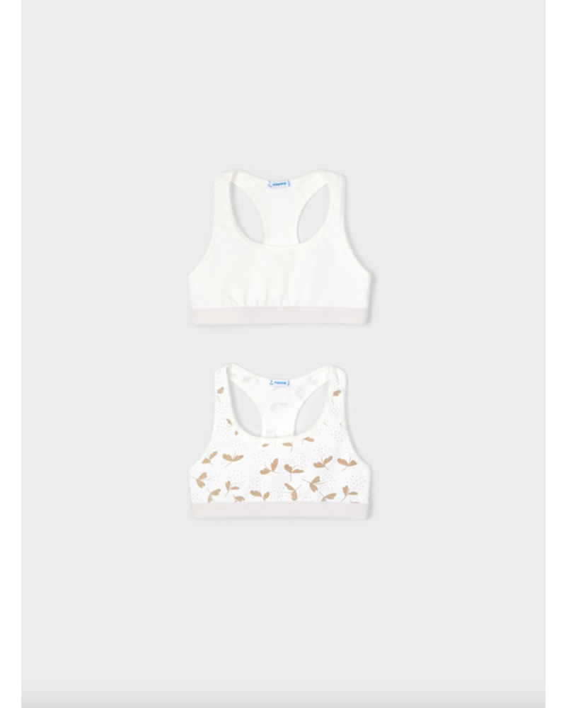Mayoral 2 Pack Girls Training Bra {Off White}