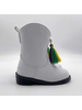 Petit Vivie Mardi Gras Majorette Boots {White w/ Tassel}