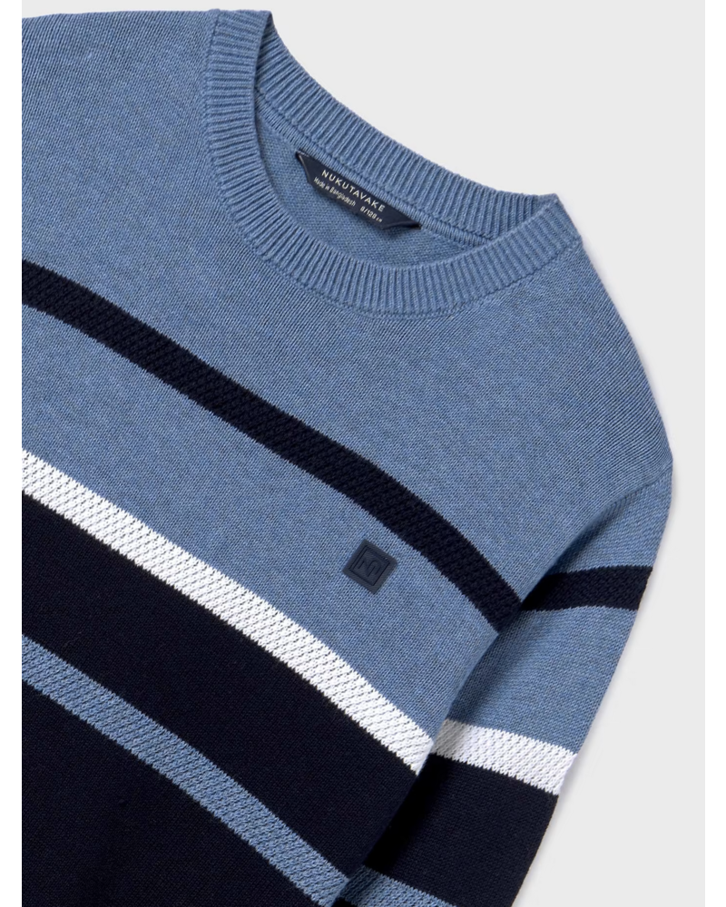 Mayoral Striped Sweater {Nvy/Wht/Denim}  Tween