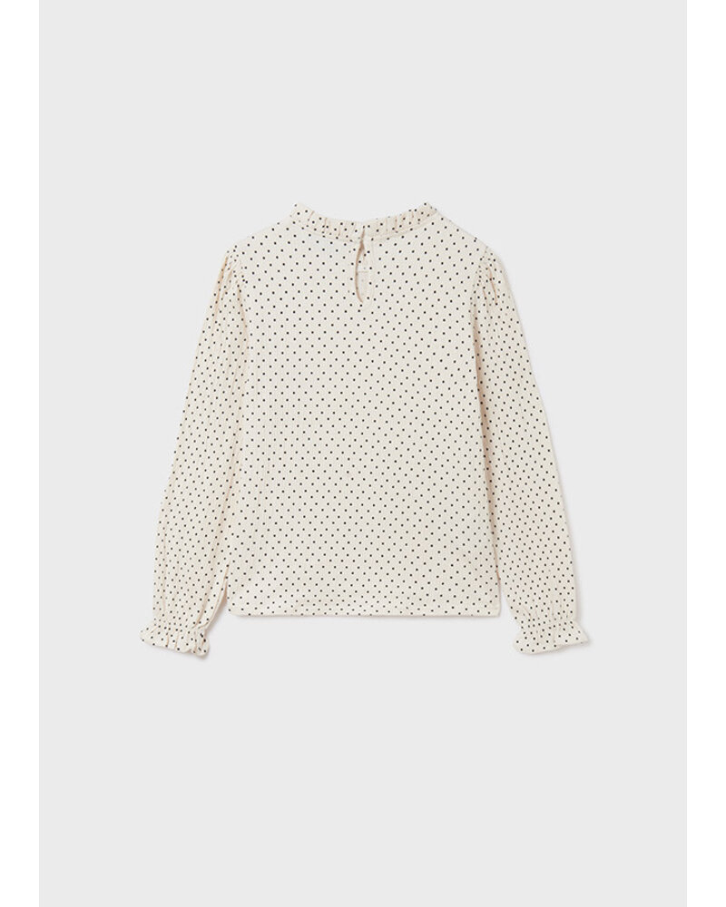 Mayoral Printed Stitch Blouse {Chickpea}