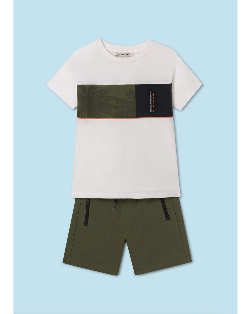 Nukutavake Jungle Knit Set {White/Olive} Size 16 Tween