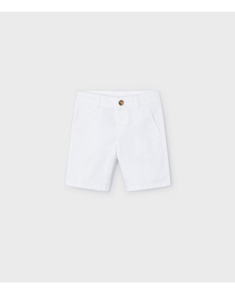 Mayoral Basic Twill Chino Shorts {White}