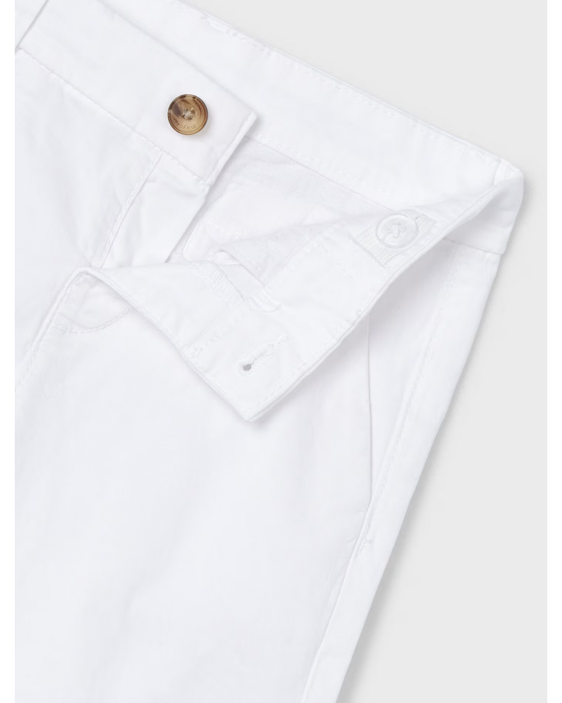 Mayoral Basic Twill Chino Shorts {White}
