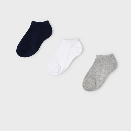 Mayoral 3Pc Ankle Sock Set {Nvy/Wht/Gray}