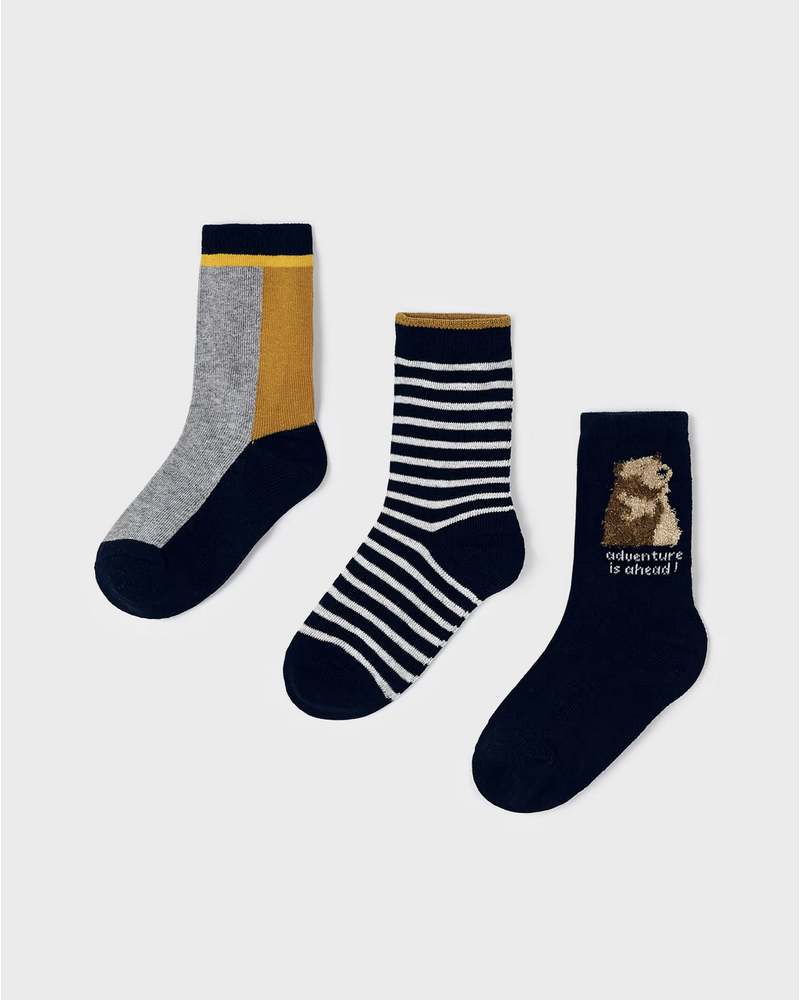 Mayoral 3 Pk Socks {Navy}
