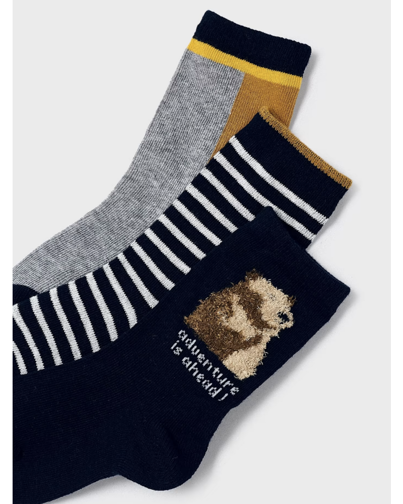 Mayoral 3 Pk Socks {Navy}