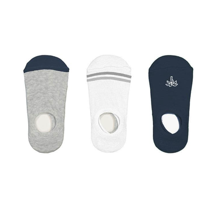 Mayoral 3 Pk No-Show Socks Set {White/Gray/Navy}