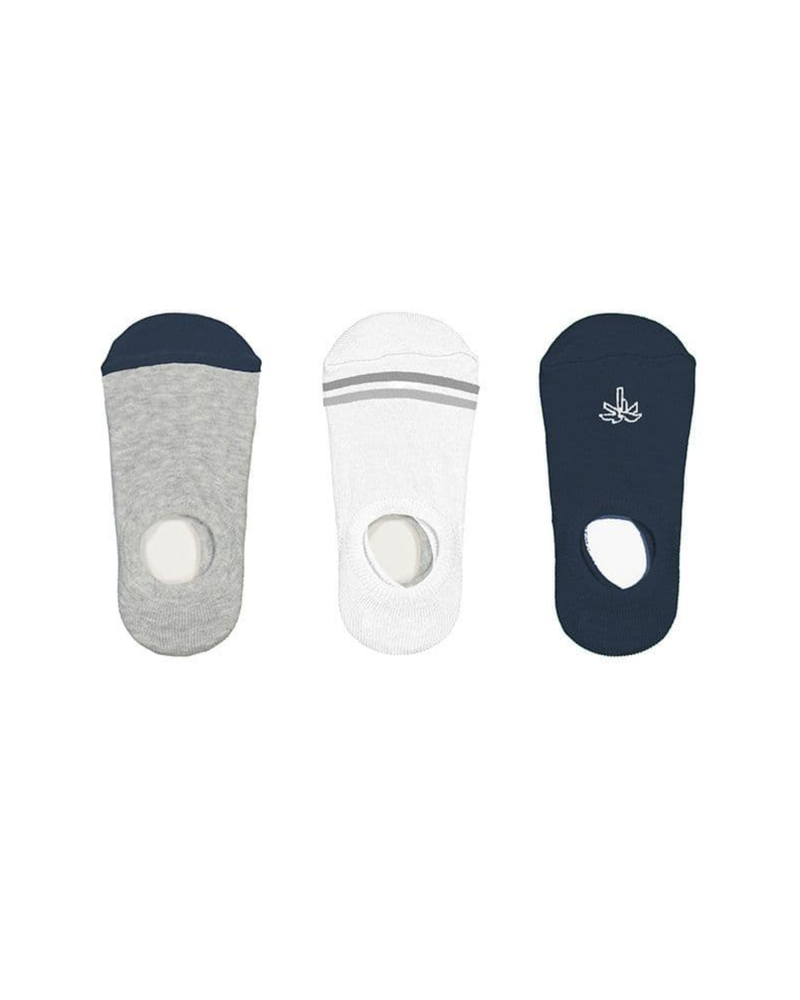 Mayoral 3 Pk No-Show Socks Set {White/Gray/Navy}