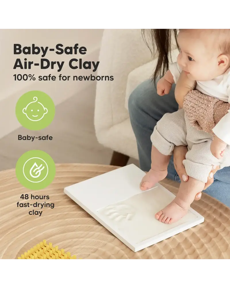 KeaBabies Baby Handprint, Footprint Keepsake Frame {Alpine White}