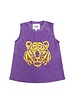Belle Cher Tiger Face Glitter Tank {Purple}