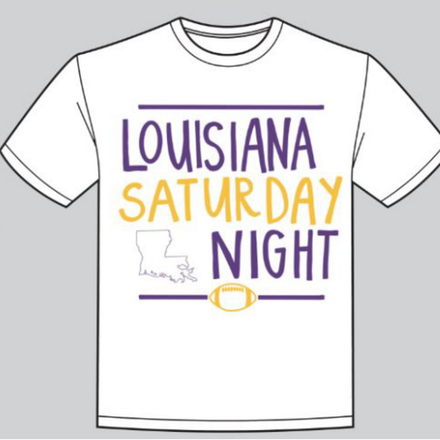 Belle Cher Louisiana Saturday Night T-Shirt {White}
