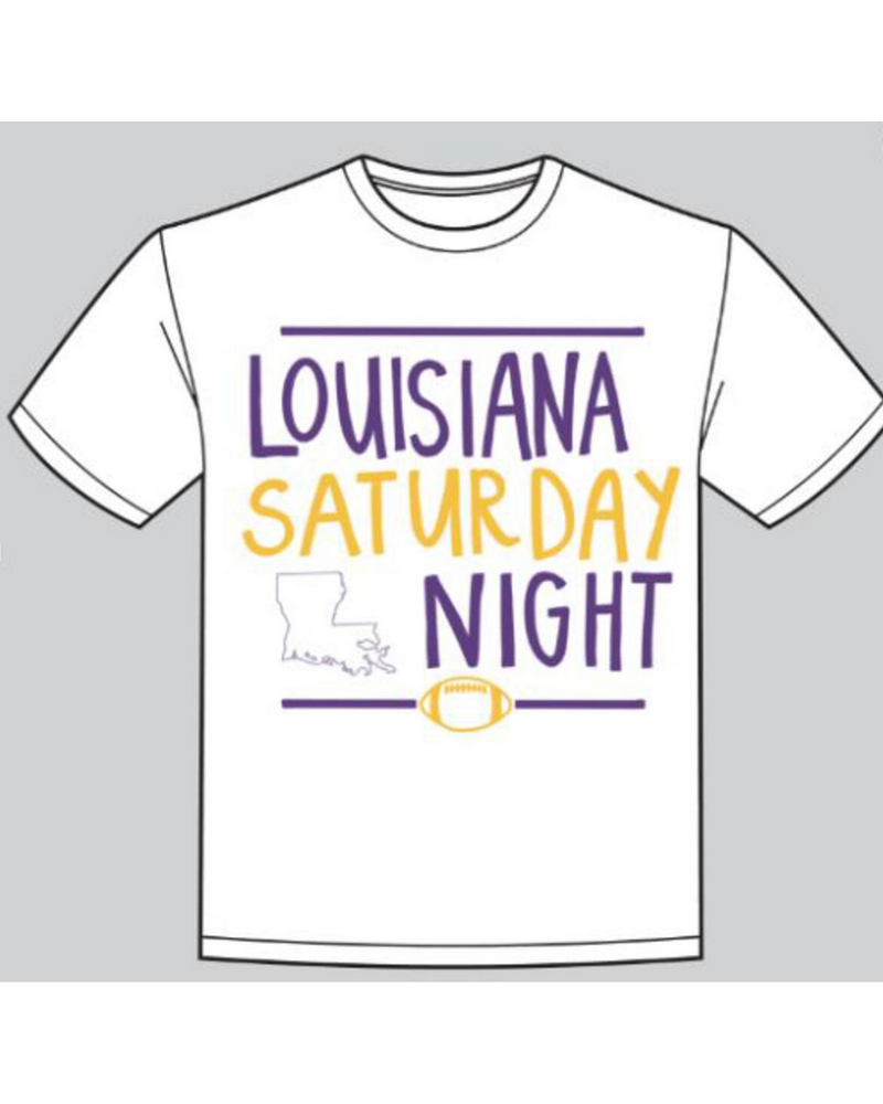 Belle Cher Louisiana Saturday Night T-Shirt {White}