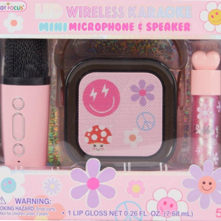 Hot Focus Inc. LED Wireless Karaoke Mini Microphone & Speaker {Good Day}