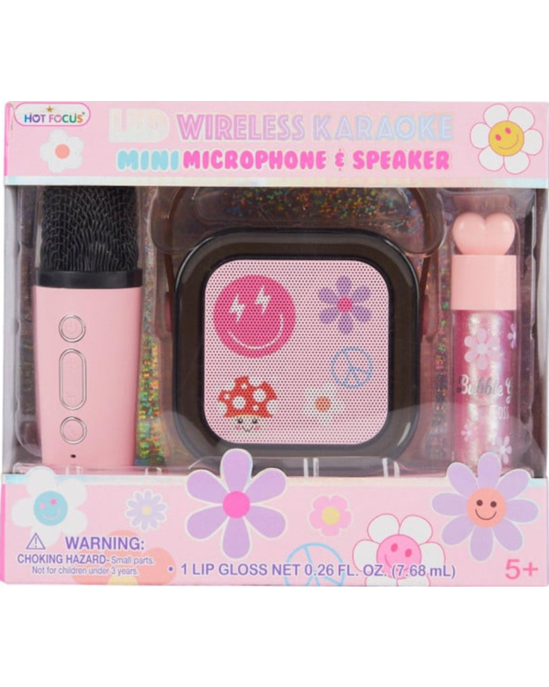 Hot Focus Inc. LED Wireless Karaoke Mini Microphone & Speaker {Good Day}