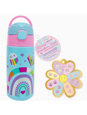 Hot Focus Inc. Pop Open Stainless Steel Water Bottle {Rainbow}
