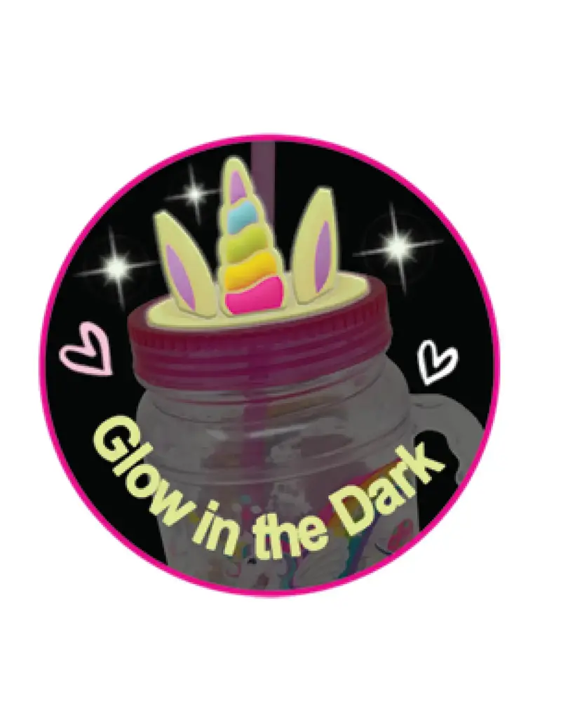 Hot Focus Inc. 408GD Mason Jar {Glow in the Dark Unicorn}