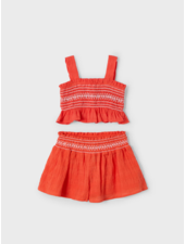 Mayoral Smocked Short Set {Paprika}
