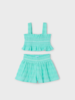 Mayoral Smocked Short Set {Aqua}