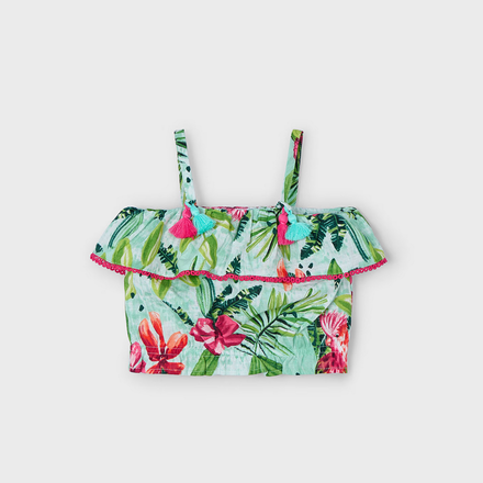 Mayoral Tropical Short Set {Aqua}