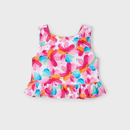 Mayoral Floral Short Set {Magenta}