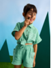 Mayoral Eyelet Short Set {Mint}
