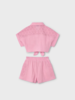 Mayoral Eyelet Short Set {Blush}