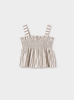 Mayoral Stripe Short Set {Ivory/Leaf}