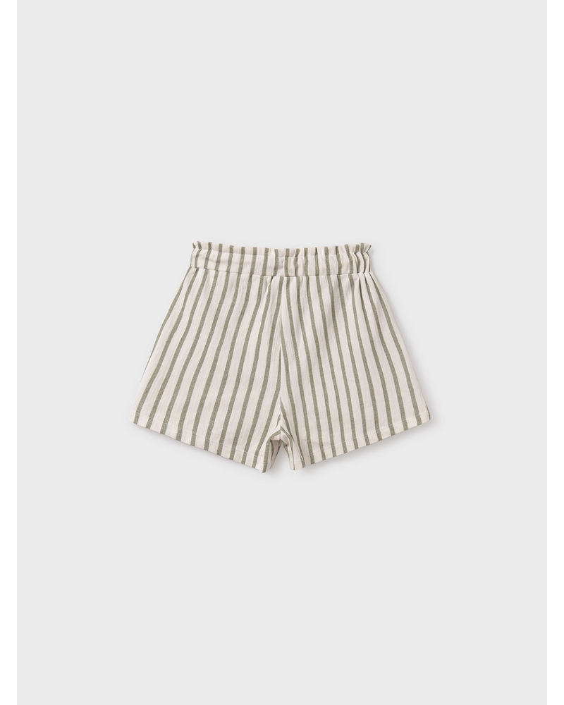 Mayoral Stripe Short Set {Ivory/Leaf}