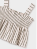 Mayoral Stripe Short Set {Ivory/Leaf}
