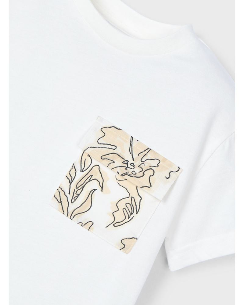 Mayoral Printed Short Set {Wht/Quartz}