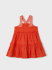Mayoral Applique Strap Tiered Dress {Paprika}