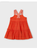 Mayoral Applique Strap Tiered Dress {Paprika}