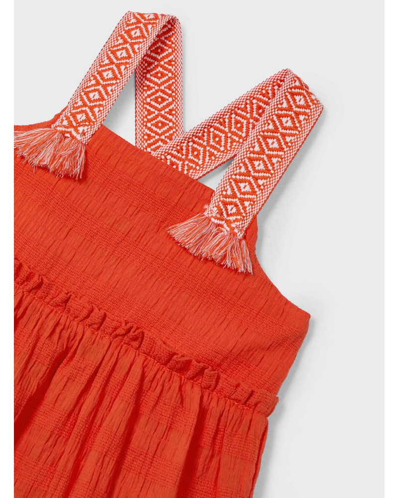 Mayoral Applique Strap Tiered Dress {Paprika}