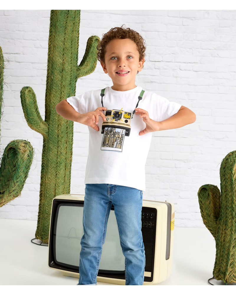 Mayoral City Camera Shirt {White}