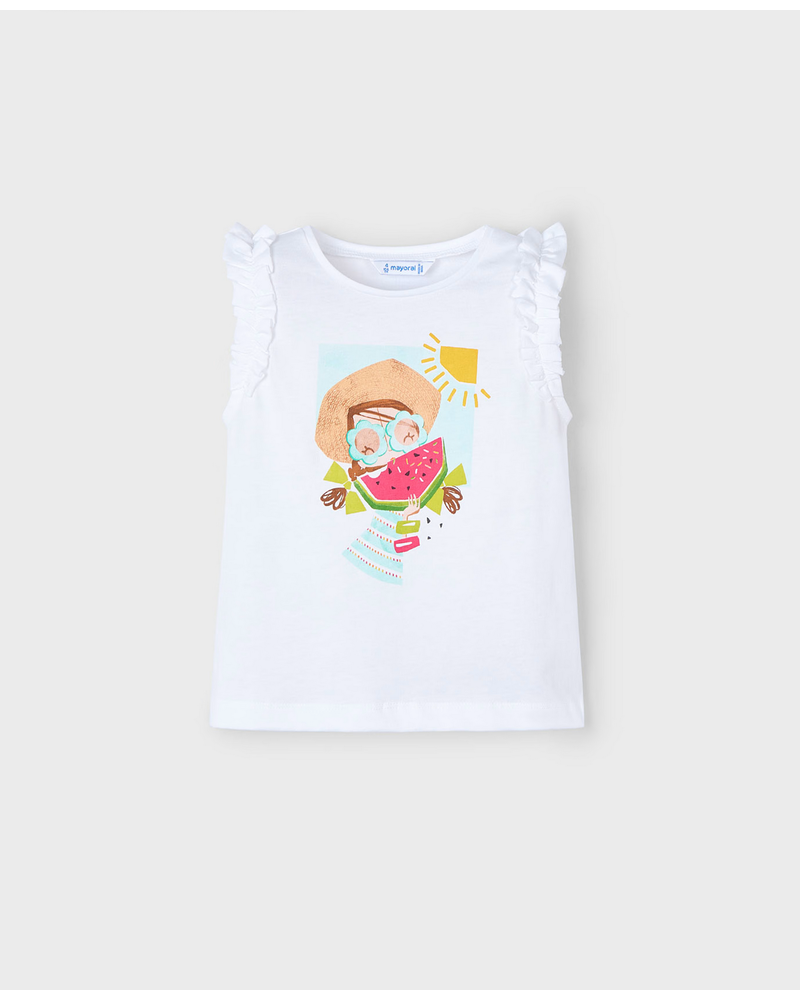 Mayoral Summer Watermelon Tank {White}