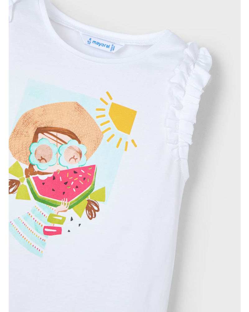 Mayoral Summer Watermelon Tank {White}