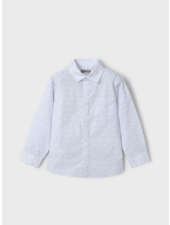Mayoral Pattern Shirt w/ Twill Pants {Light Blue/Royal}