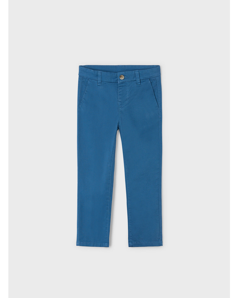 Mayoral Pattern Shirt w/ Twill Pants {Light Blue/Royal}