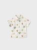 Mayoral Animal Shirt w/ Short Set {White/Sage}